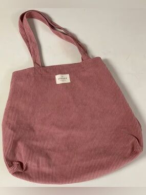 Sézane Pink Corduroy Large Tote